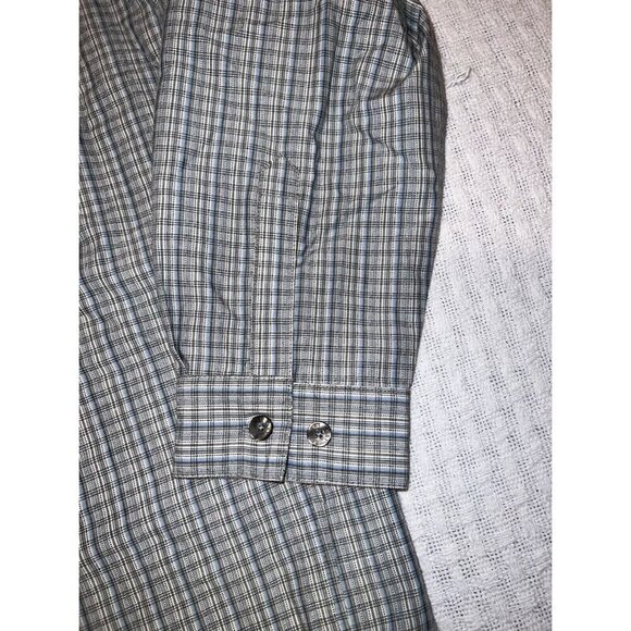 REI Mens Blue Gray Window Pane Print Long Sleeve Button Down Shirt Sz XXL UPF 50 - Picture 7 of 11
